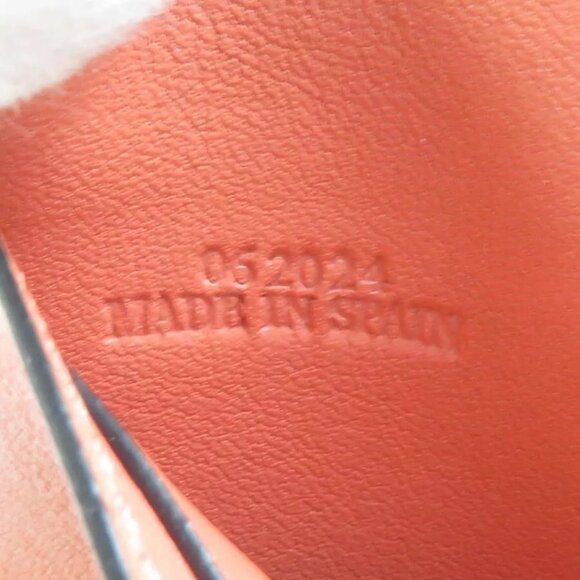 Auth LOEWE Anagram Trifold Wallet Greige/Brown Leather - Picture 4 of 14